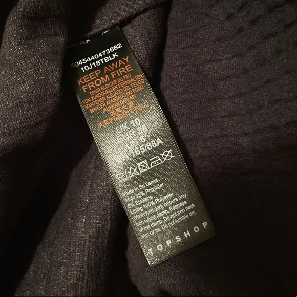 Topshop Black Puff Sleeve Tea Dress - Picture 8 of 9